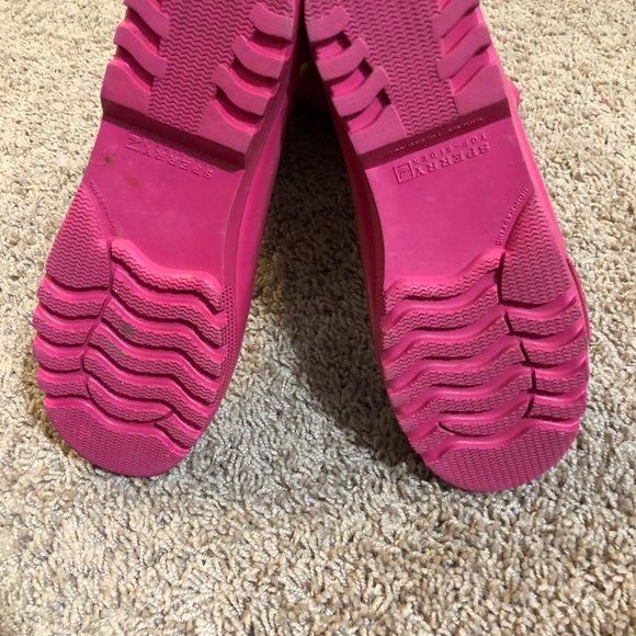 Sperry Top-sider Rain Boots - Size 7 - Pink - Picture 5 of 6